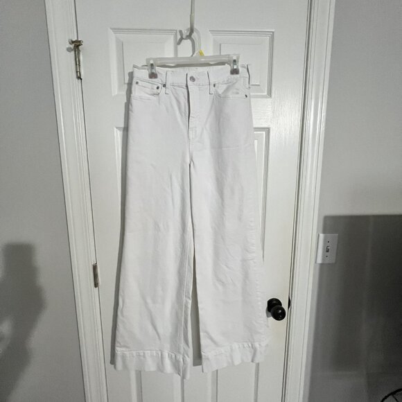 J Crew Womens Wide Leg Trouser Denim Jean Size 28 White - Picture 2 of 4